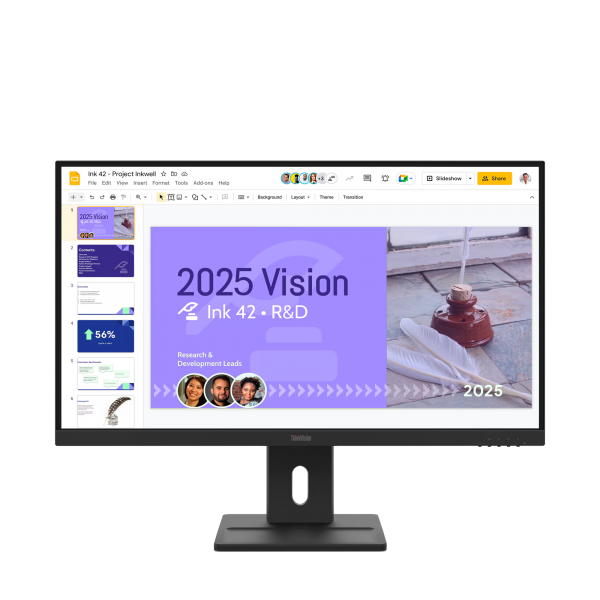 Lenovo ThinkVision E27q-40 27in-2K IPS*100Hz HDMI+DP+Speakers Tilt/Swivel 99% sRGB 3Y 